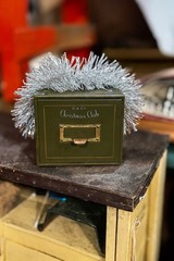 VINTAGE 1920’S O.A. CO. CHRISTMAS CLUB METAL CARD CATALOG FILE CABINET Green