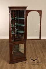 Ethan Allen Georgian Court Collection Corner Curio Display Cabinet