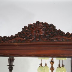 Mahogany Star Pentagram Etagere with Mirrors, Spindles & Eagles C1900