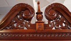 Very Nice Mahogany Chippendale Style China Cabinet Bookcase Breakfront