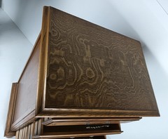 Large Tall chest of drawers Cabinet vintage wood storage
