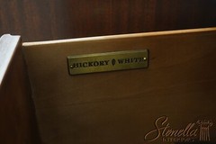 61239EC: HICKORY WHITE Gorgeous Flame Mahogany Breakfront China Cabinet