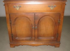 1950s Traditional Walnut Dining Room Storage Hutch