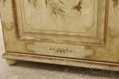 54933: Chinoiserie 2 Door Bonnet Top China Display Cabinet