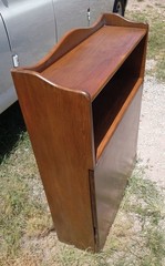 Solid Walnut Bookshelf / Fold Down Desk by Davis (DR2)
