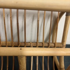 Vintage Pretzel End Cane And Rattan Magazine Rack 1960s 47 X 35 X 45cm