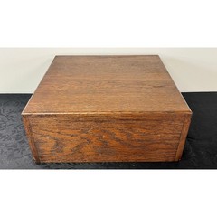 Antique Weis Oak 2 Drawer Card Catalog Desktop File Cabinet Library Storage Box