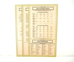 Sellers Hoosier Cabinet Door Chart Three Piece Set Flour Bin