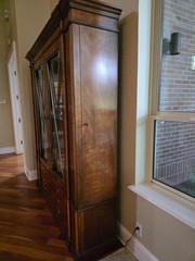 67795: HENREDON Neoclassical Cherry China Display Cabinet
