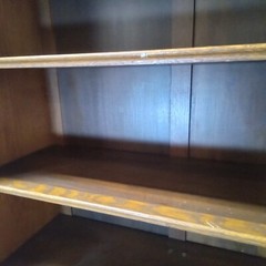 Antique Farmhouse Tall Cabinet/Cupboard White Paint 5 Moveable Shelves 6 FT
