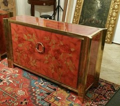 RARE IMPORTANT MASTERCRAFT CHINOISERIE FAUX TORTOISE SHELL COMMODE – 1/4 P