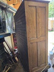 Antique Oak Map Case