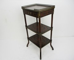Napoleon III style French Étagère Cabinet Shelf 3 Tier Marquetry Mermaids WOW