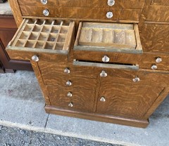 VICTORIAN OAK DENTAL CABINET, AMERICAN CABINET CO.