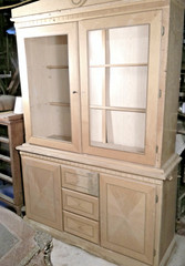 VINTAGE MID CENTURY BIEDERMEIER STYLE CABINET WITH CHECKERBOARD INLAY