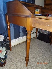 Beautiful Antique Sprague & Carleton Hardwood Maple Secretary Desk & Key Slent