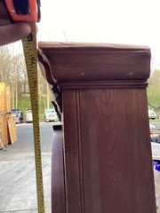 Antique Corner Cabinet Wood Painted 80” T 24” L 10”D Unique From England