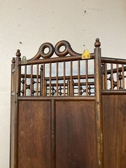 Antique Victorian Oak Hanging Wall Cabinet Stick Ball Curio Eastlake 1890 Orig