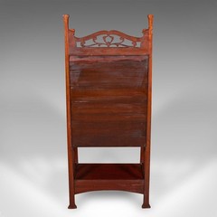 Antique Fall Front Music Cabinet, English, Art Nouveau, Victorian, After Liberty