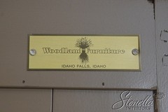70896: WOODLAND Large Country Distressed Painted Cabinet