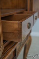 62049: JEFFCO Georgian Style 2 Door Bar Liquor Cabinet