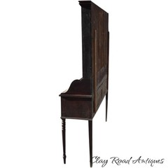 Antique welsh dresser cabinet cupboard walnut old finish 18th Hunt Board George