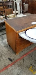 Art Deco SWIVEL DOUBLE SINK BASIN 31″ TALL X 21″ DEEP X 43″ WIDE 5.5″ DEEP BOWLS