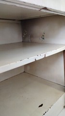 1950s Free Standing 2 Door Cabinet Interstate Metal Product 33x21x26 Formica MCM