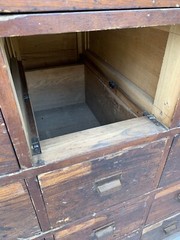 Antique The Tubs MFG Company Ludington, MI Oak Cabinet
