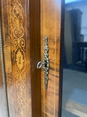 Victorian Napoleon III French Credenza Inlaid Gilt Metal Sideboard Cabinet 1800s