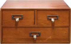 Vintage Desktop Apothecary Cabinet with 3 Drawers – Solid Wood Medicine Cabinet