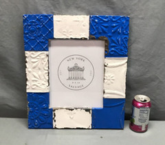 Decorative Salvaged 8×10 Tin Ceiling 3″ Patchwork Metal Picture Frame Old 51-25B