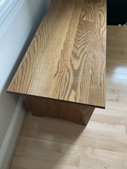 White Oak Clad Solid Wood Coffee Table Storage Made in U.S.A.