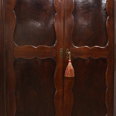 George III Mahogany Architectural Corner Cupboard