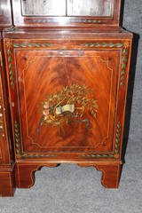 Rare Mahogany Adams Paint Decorated Edwards and Roberts Monumental Breakfront