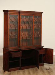 Charak Georgian Style Mahogany Hand Crafted Breakfront