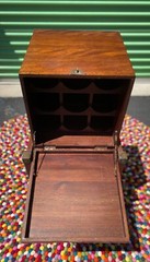 Vintage Standing Mahogany Wine Rack