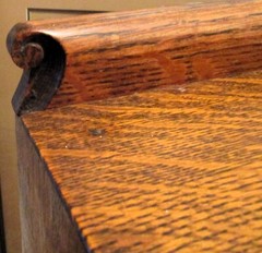 Antique Sheet Music Tiger Oak Cabinet, Record Cabinet, Side Table