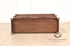 Antique Neo-Gothic Carved Oak Sideboard Server With Figural Panels