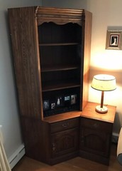 PENNSYLVANIA HOUSE Solid Oak 4 Piece Corner Cabinet & Side Cabinet Set EXC COND!