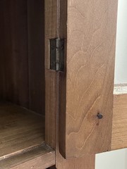 Antique Wood Country Farmhouse Cupboard Step Back Cabinet Hutch Primitive