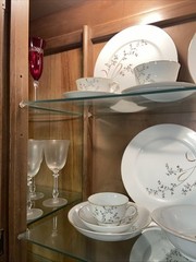Vintage Wooden China Cabinet.