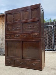 Antique Wooden Engraved Cabinet