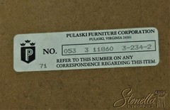 54445: PULASKI Beveled Glass 2 Door Cherry Curio Cabinet