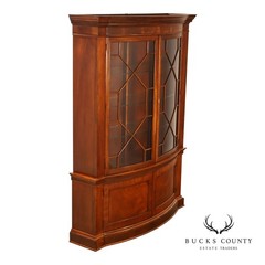 Baker Georgian Style Mahogany Bowfront China Cabinet