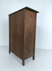 Small French Breton cabinet Wood antique 19th century hand Carved Gorgeous Ra