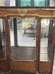 French Ormolu Inlaid Marquetry Vitrine