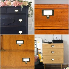 20 Pcs Antique Bronze Card Catalog Drawer Pulls, Vintage File Cabinet Pulls, Lib