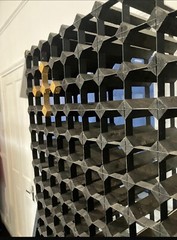 Antique Barthes-Roberts Ltd 144 Bottle Wine Rack Pine and Metal