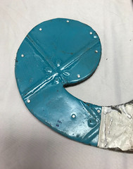 Decorative Salvaged Tin Ceiling 17″ Patchwork Mix Color Metal Letter J 1602-23B
